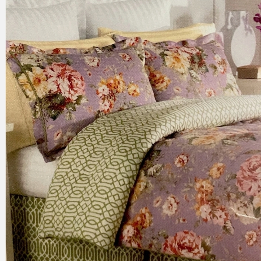 🦜 2/$10 Collection By Charter Club Garden Party 2 Sateen Standard Shams.